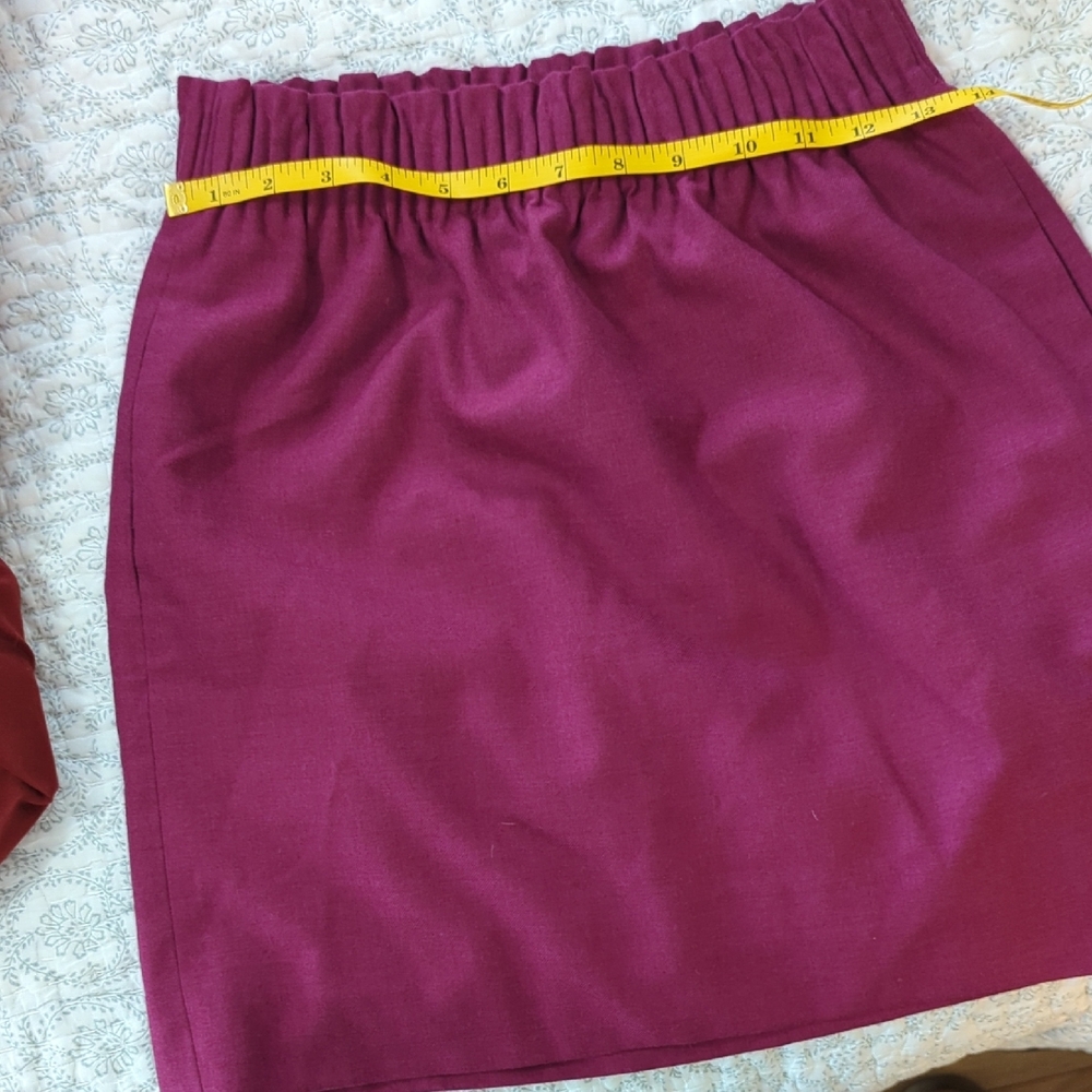 J. Crew Pink Smocked Mini Skirt Casual Pencil Style